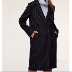 Babaton Black Pinstripe Blazer long jacket size 2